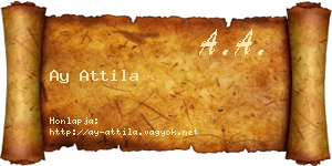 Ay Attila névjegykártya