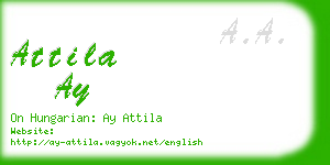 attila ay business card